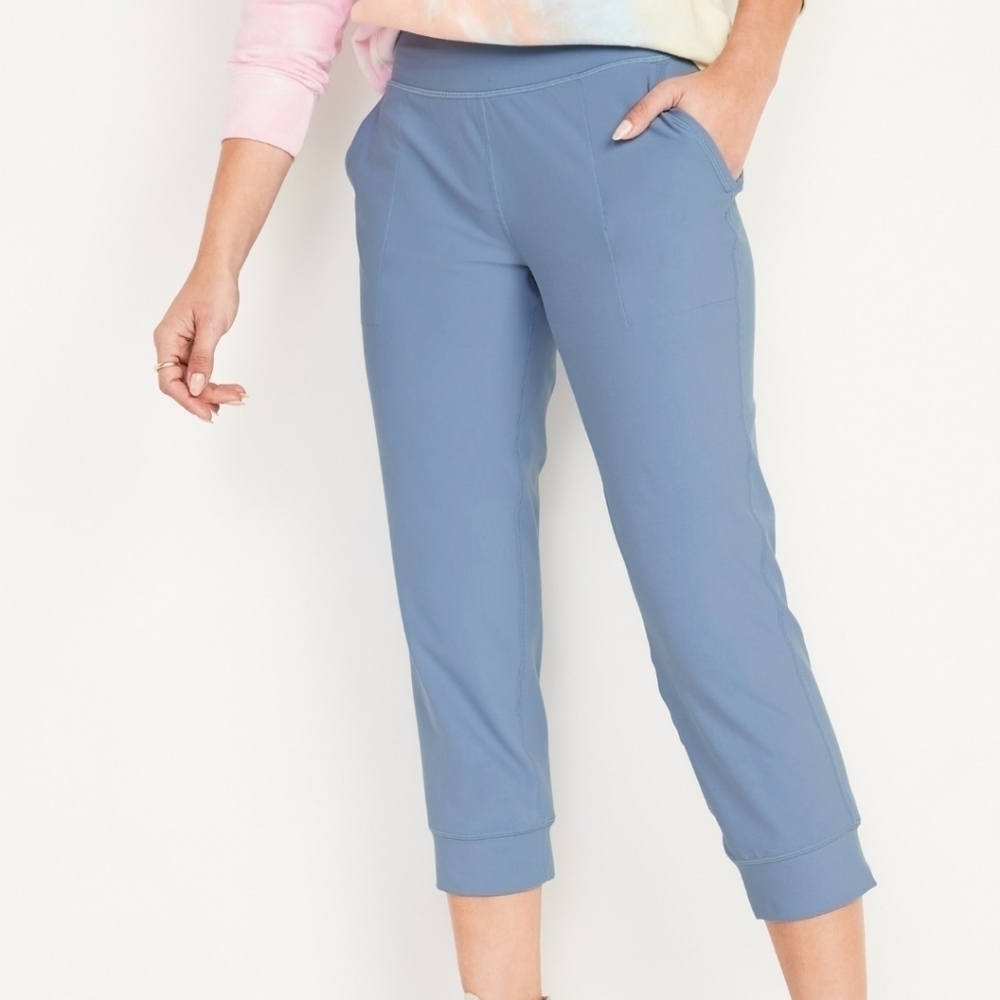 Old Navy Active Powersoft high rise crop jogger pants blue XS
